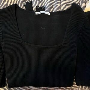 Abercrombie & Fitch Black Ribbed Women's bodysuit